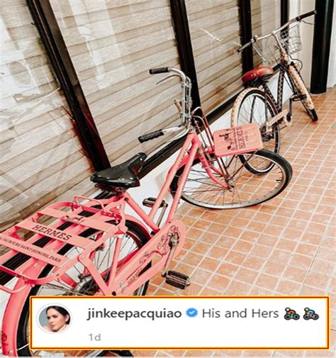 hermes bike jinkee pacquiao|She wants to ride those bicycles: Jinkee Pacquiao seen with .